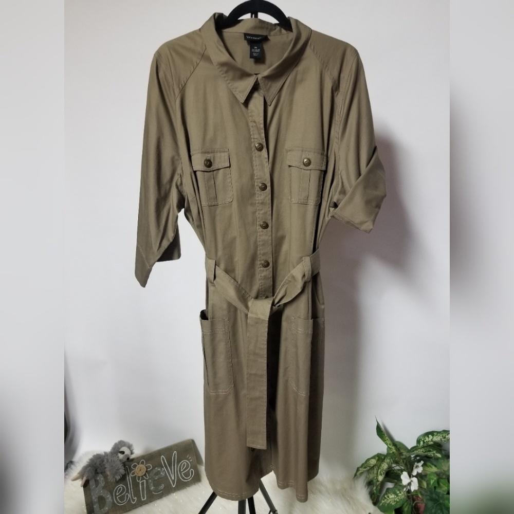 Lane Bryant winter button-down dress